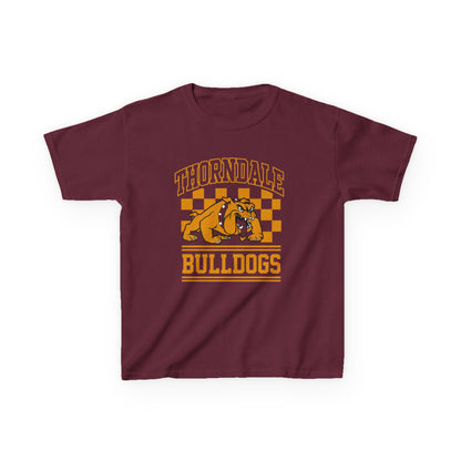 Thorndale Bulldogs Kids T‑Shirt — Youth School Spirit Tee (Maroon & Gold)