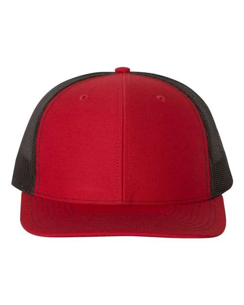 Richardson 112 Snapback Trucker Cap - Red/ Black
