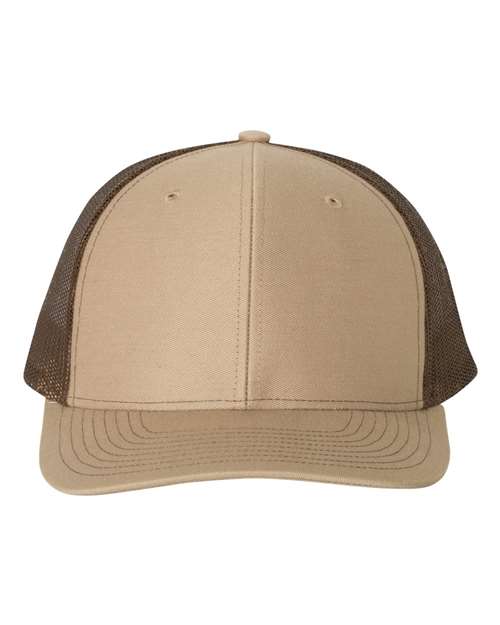 Snapback Trucker Cap - Khaki/ Coffee