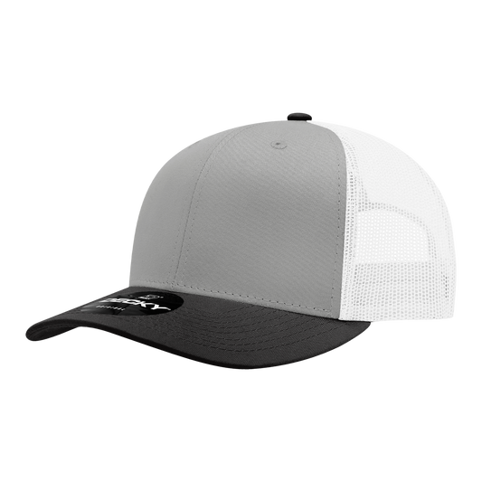 6 Panel Mid Profile Structured Cotton Blend Trucker