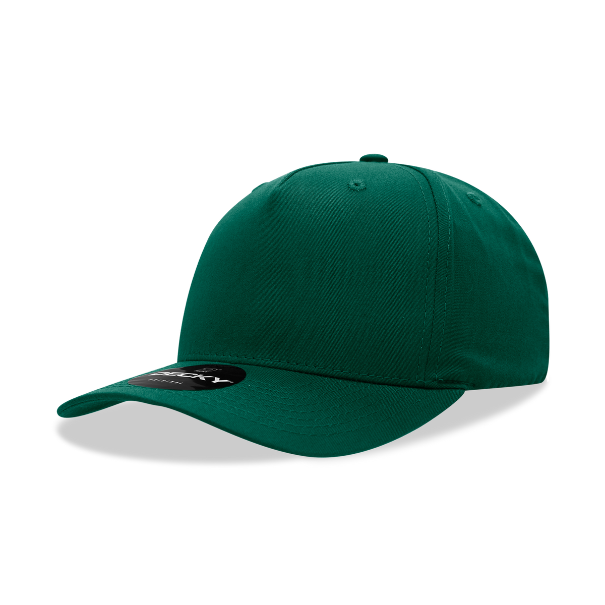 Decky 6024 5 Panel Mid Profile Structured Cotton Blend Cap - Forest