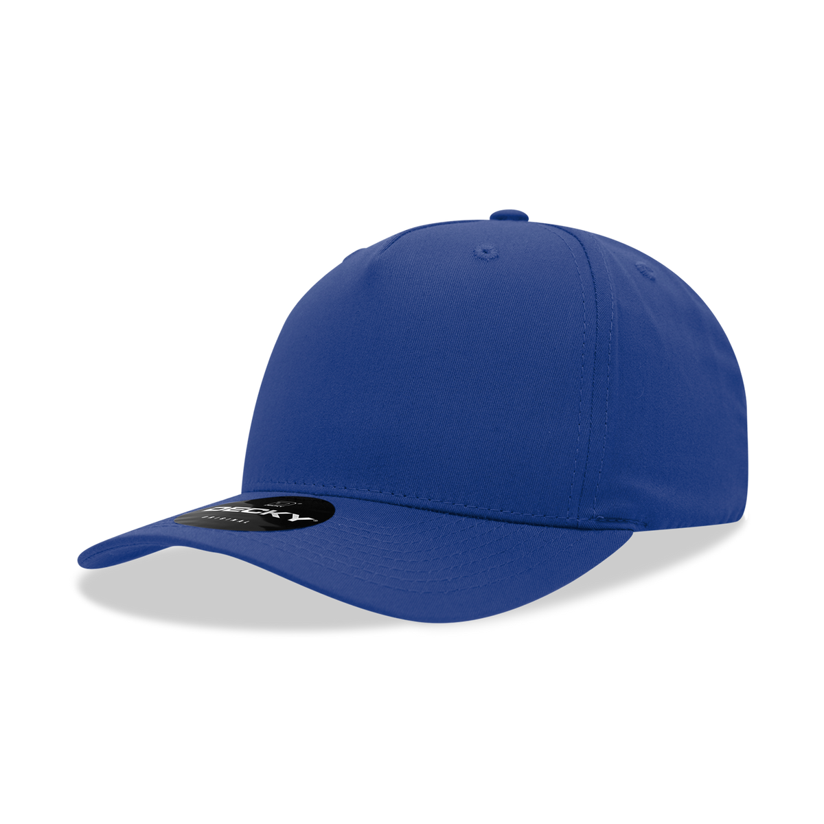 Decky 6024 5 Panel Mid Profile Structured Cotton Blend Cap - Royal
