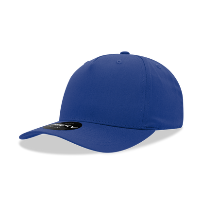 5 Panel Mid Profile Structured Cotton Blend Cap