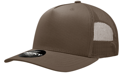 5 Panel Mid Profile Structured Cotton Blend Trucker