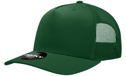 5 Panel Mid Profile Structured Cotton Blend Trucker