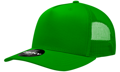5 Panel Mid Profile Structured Cotton Blend Trucker