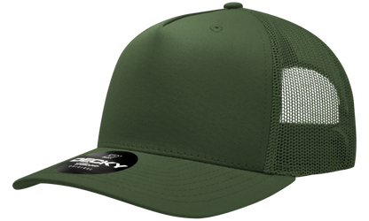 5 Panel Mid Profile Structured Cotton Blend Trucker