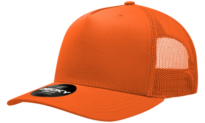 5 Panel Mid Profile Structured Cotton Blend Trucker