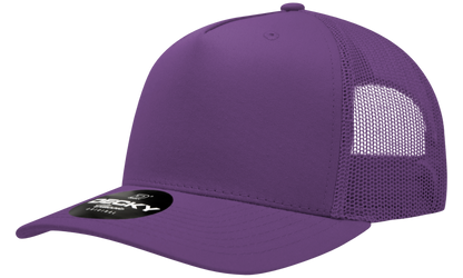 5 Panel Mid Profile Structured Cotton Blend Trucker