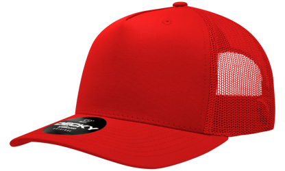 5 Panel Mid Profile Structured Cotton Blend Trucker
