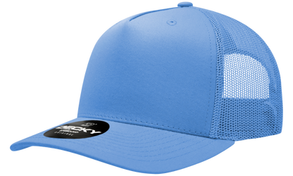5 Panel Mid Profile Structured Cotton Blend Trucker