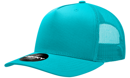 5 Panel Mid Profile Structured Cotton Blend Trucker