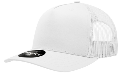 5 Panel Mid Profile Structured Cotton Blend Trucker