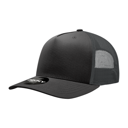 5 Panel Mid Profile Structured Cotton Blend Trucker