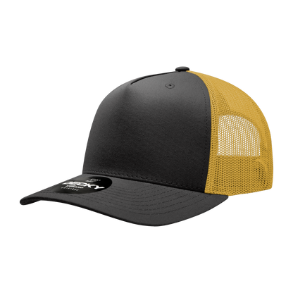 5 Panel Mid Profile Structured Cotton Blend Trucker