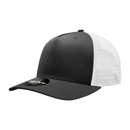 5 Panel Mid Profile Structured Cotton Blend Trucker