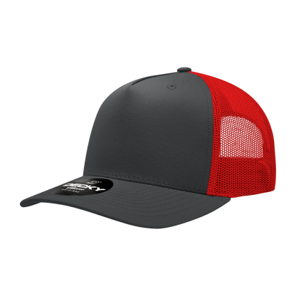 5 Panel Mid Profile Structured Cotton Blend Trucker