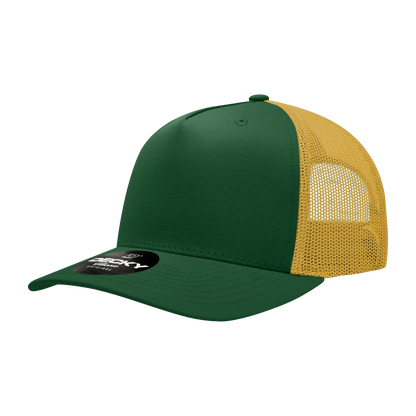 5 Panel Mid Profile Structured Cotton Blend Trucker