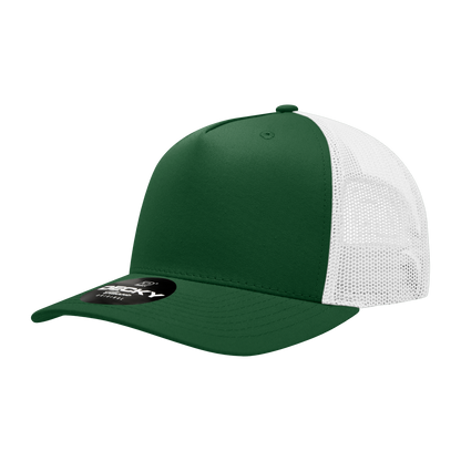 5 Panel Mid Profile Structured Cotton Blend Trucker