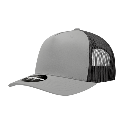 5 Panel Mid Profile Structured Cotton Blend Trucker