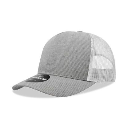 5 Panel Mid Profile Structured Cotton Blend Trucker
