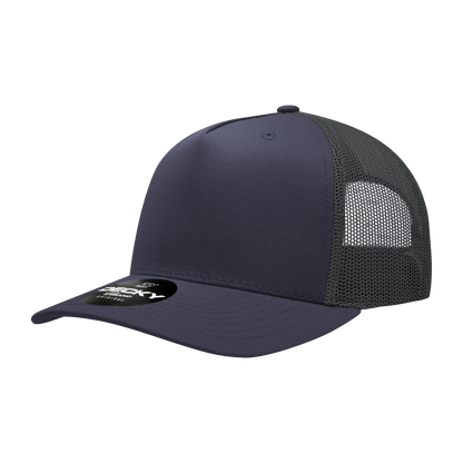5 Panel Mid Profile Structured Cotton Blend Trucker