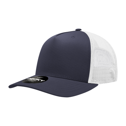 5 Panel Mid Profile Structured Cotton Blend Trucker