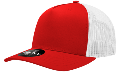 5 Panel Mid Profile Structured Cotton Blend Trucker