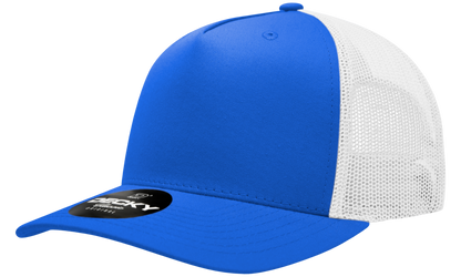5 Panel Mid Profile Structured Cotton Blend Trucker