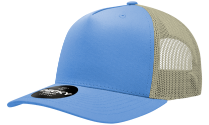 5 Panel Mid Profile Structured Cotton Blend Trucker