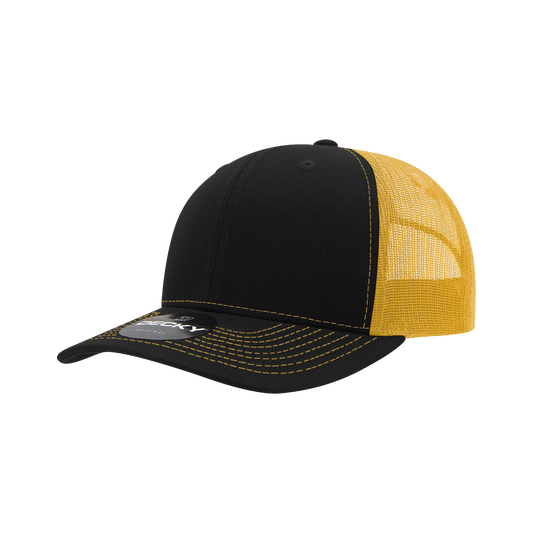 6 Panel Mid Profile Structured Contra-Stitch Trucker