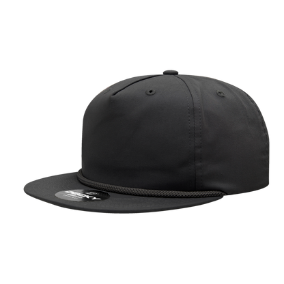 5 Panel High Profile Relaxed Cotton Blend Rope Hat