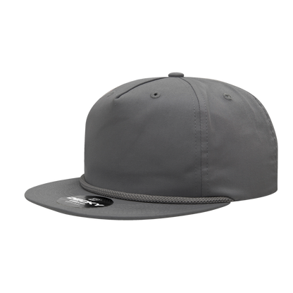 5 Panel High Profile Relaxed Cotton Blend Rope Hat