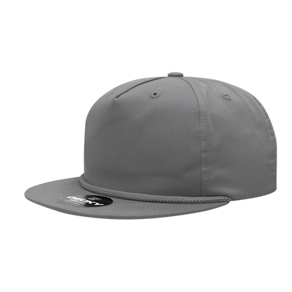 5 Panel High Profile Relaxed Cotton Blend Rope Hat