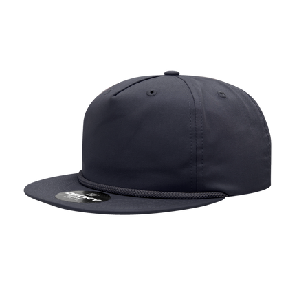 5 Panel High Profile Relaxed Cotton Blend Rope Hat