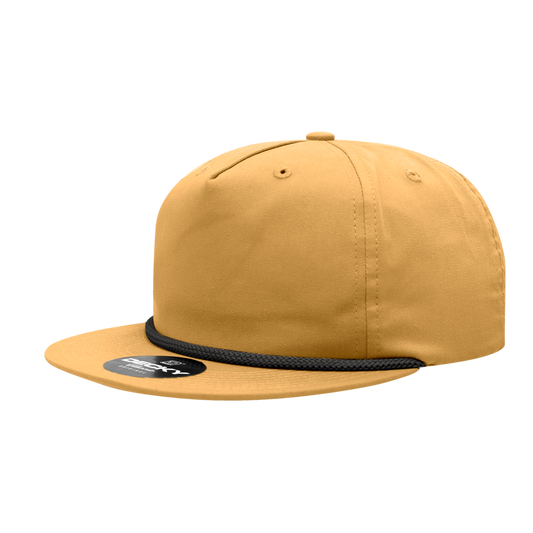 5 Panel High Profile Relaxed Cotton Blend Rope Hat
