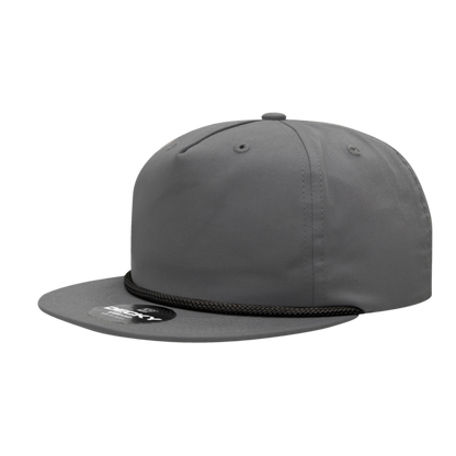 5 Panel High Profile Relaxed Cotton Blend Rope Hat