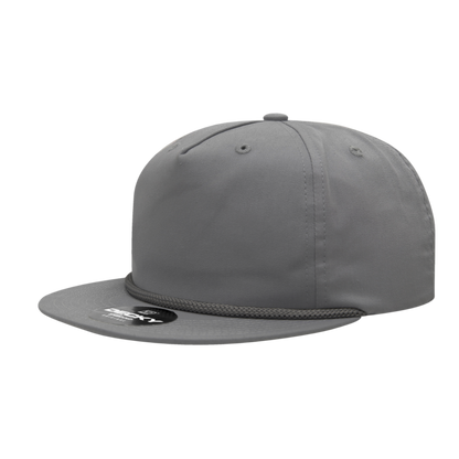 5 Panel High Profile Relaxed Cotton Blend Rope Hat