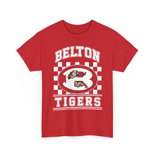 Belton Tigers Checkerboard Logo T‑Shirt