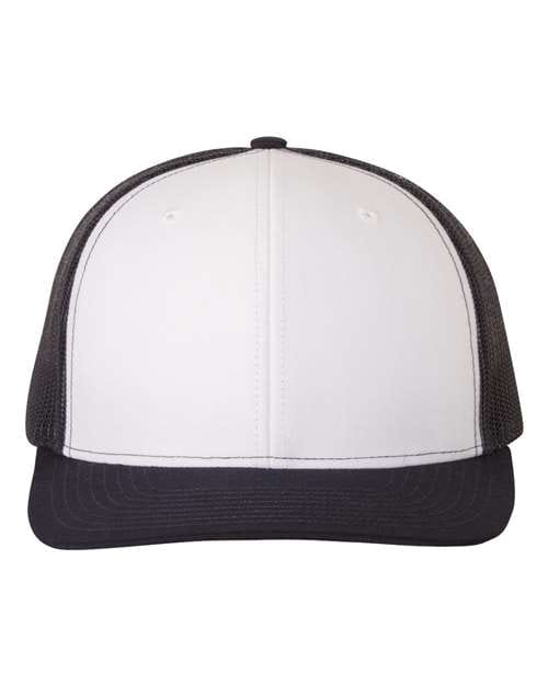 Richardson 112 Snapback Trucker Cap - White/ Navy