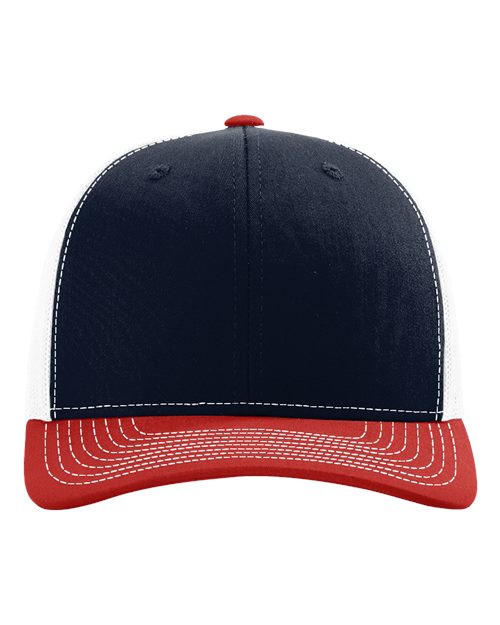 Snapback Trucker Cap - Navy/ White/ Red