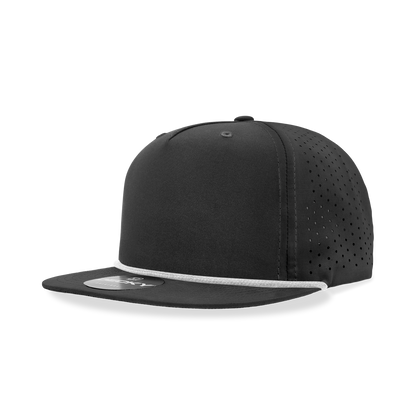 5 Panel High Profile Relaxed Perforated Performance Rope Hat