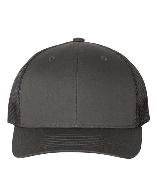 YP Classics Retro Trucker Cap - Charcoal/ Black