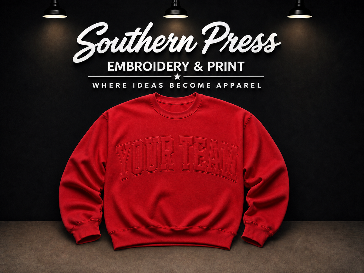 Embossed Sweatshirts - Red
