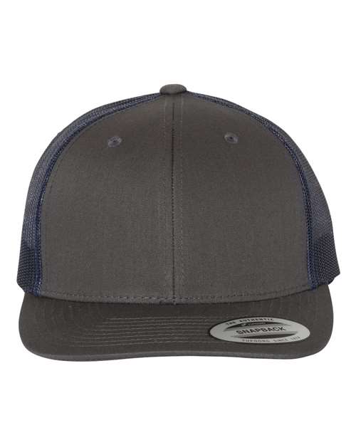 YP Classics Retro Trucker Cap - Charcoal/ Navy