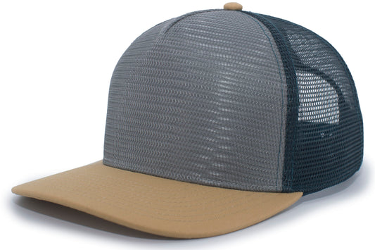 5-Panel Mesh Overlay Trucker Snapback