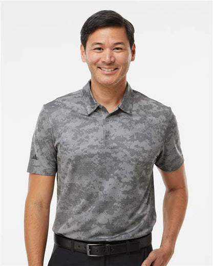 Adidas Grey Three / S Adidas Men's All Over Camo Print Polo