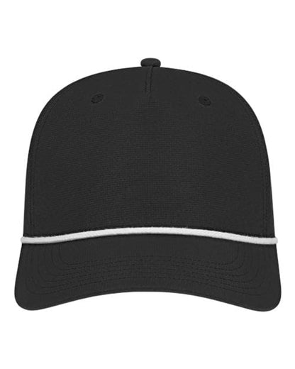 CAP AMERICA Black/ White / Adjustable Athletic Rope Cap