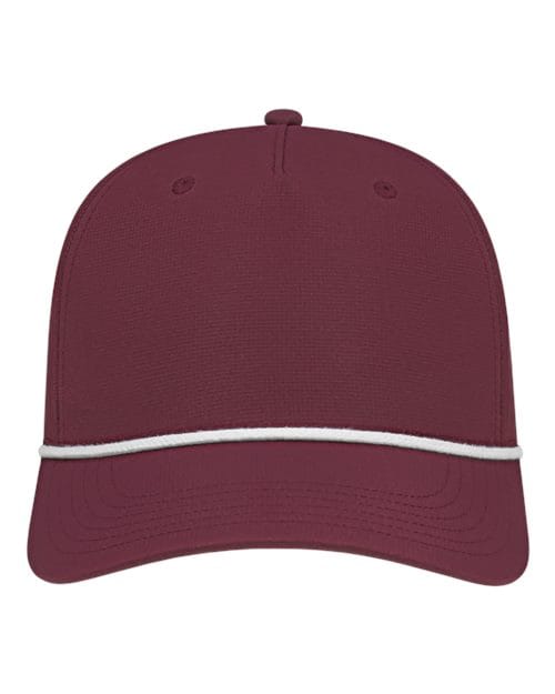 CAP AMERICA Merlot/ White / Adjustable Athletic Rope Cap