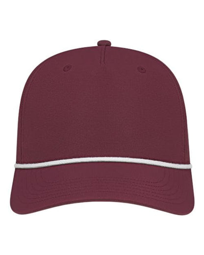 CAP AMERICA Merlot/ White / Adjustable Cap America Athletic Rope Cap